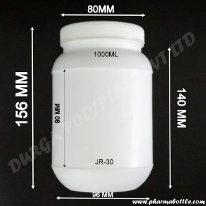 JR-30 1000ML LABEL ROUND JAR